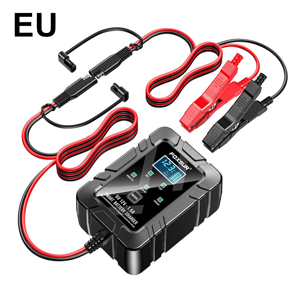 

1.5A Автомобильное зарядное устройство для аккумулятора Smart Полностью автоматическое зарядное устройство для аккумулятора, зарядное устройство для подзарядки, для автомобиля, газонокосилки, мотоцикла, лодки