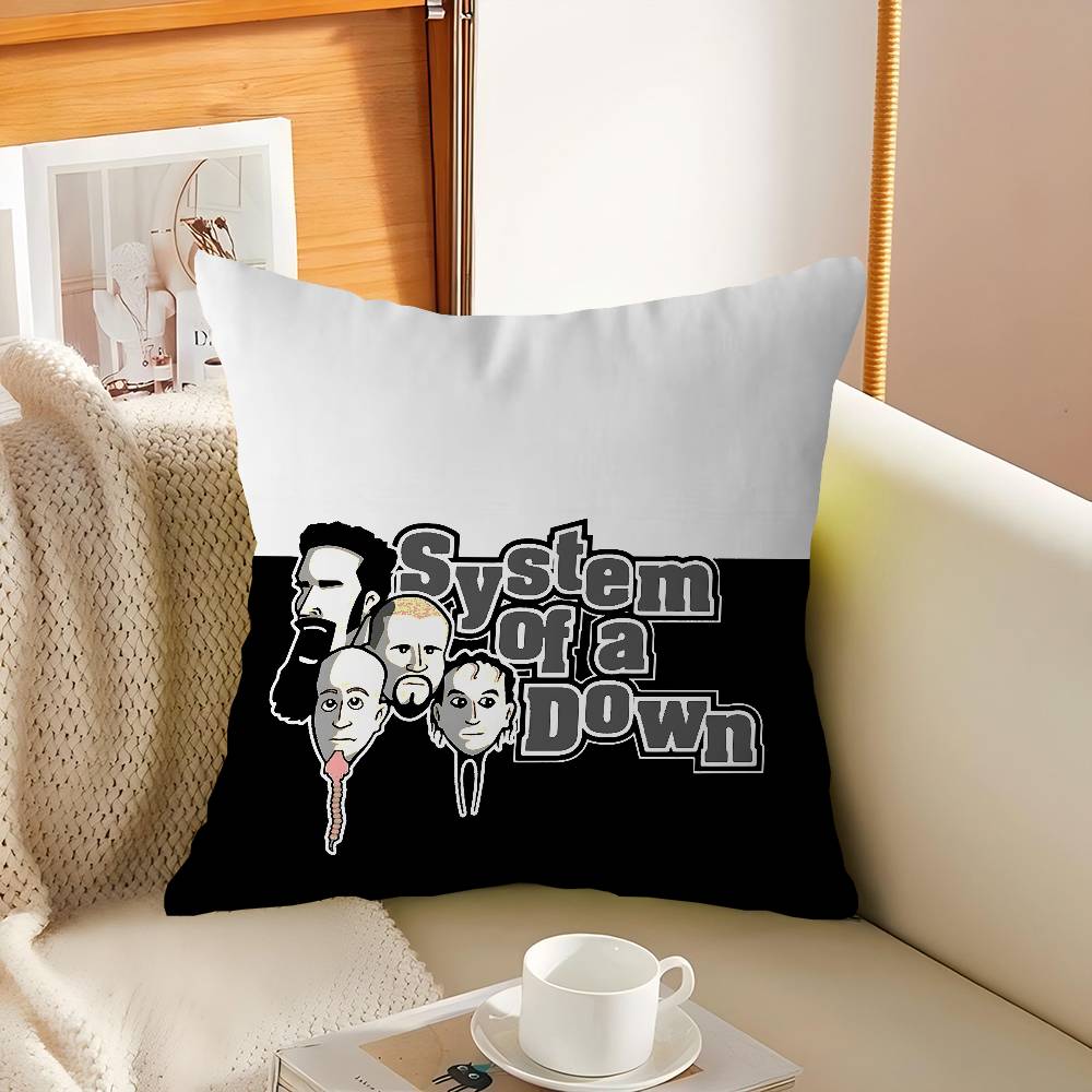 

Heavy Metal Band S-System Of A Down Pillow Gifts Home Office Furnishings Bedroom Sofa Car Cushion Cover Case 45x45cm 16x16Inch