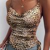 New Summer Models, Printed Deep V-neck Suspenders for Women, Tight Drawstring Casual Small Vest for Women