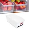 Fridge Drawer Organizer Bin Easy Access Clear Plastic Ample Capacity Versatile Pull Out Storage