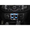 Light Blue Window Control Switch Button Decor Cover Trim For Jeep Wrangler JL JT