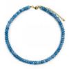 Handgefertigte Süßigkeitenfarbe Kristallstein Perlenkette 5*8 Rondelle Edelstein Abakus Choker mit Vergoldetem Edelstahlverschluss