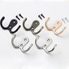 10pcs Coat Hooks 2 Hole Wall-mounted 2-Pronged Clothes Hook Towel Hook Coat Hanger for Robes Coats Hats Keys Towels Black