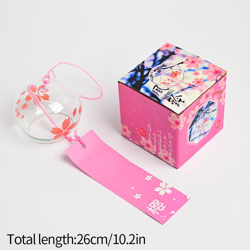 Japanese Wind Chimes Romantic Wind Bells Handmade Glass Hanging Pendants Outdoor Garden Decoration Ornaments Birthday Gifts