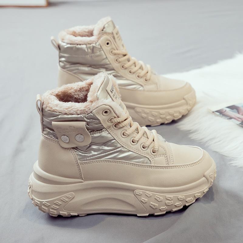 Cotton shoes velvet snow boots 22 winter new cotton boots short boots 11 35