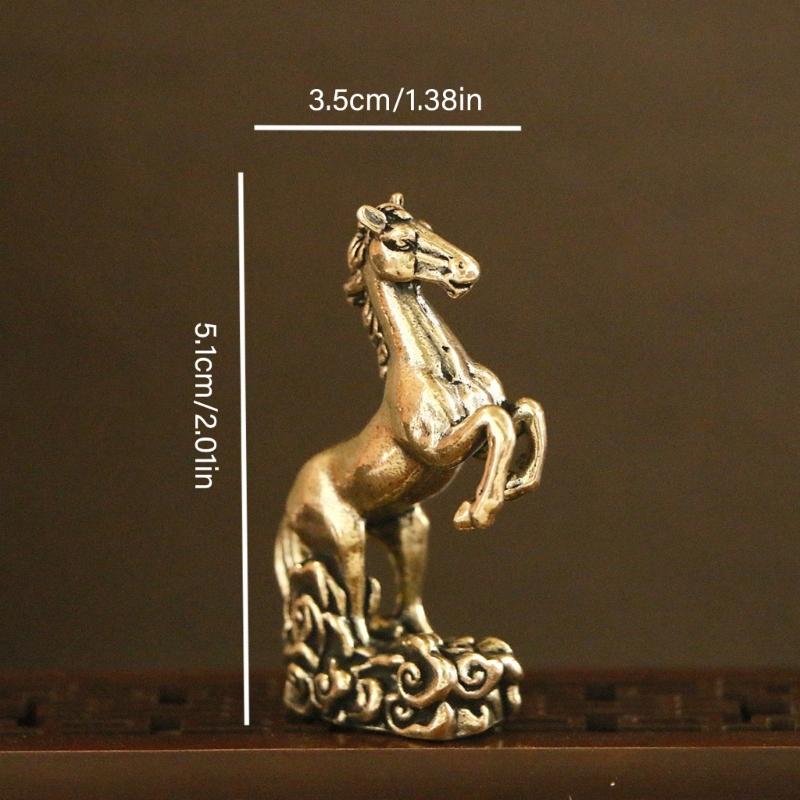 Metal Horse Statue Sculptures Decorative Animal Figurines Tabletop Ornament Symbols Wealth Career Home Decorations