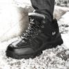39-48 Uomo Taglie Forti Scarpe alla Moda High Top per Escursionismo e Alpinismo all'Aperto con Imbottitura in Cotone Peluche Scarponi da Neve