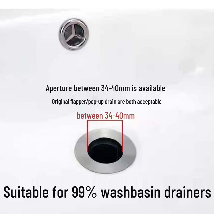 All-Copper Pop-Up Washbasin Stopper with Odor-Proof Filter