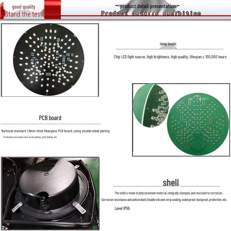 200 Type Red/Green LED Traffic Signal Light for Mall Parking Lanes