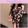 Spring French Atmosphere Dress With V Neck Long Sleeve For Women