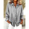 Retro Women's Oversized Shirt 3D Floral Print Minimalist Vintage-Style Casual Long-Sleeve Shirt Comfortable Collared Top