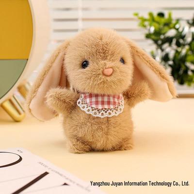 Cute Bunny Plush Toy Keychain with Belly Band