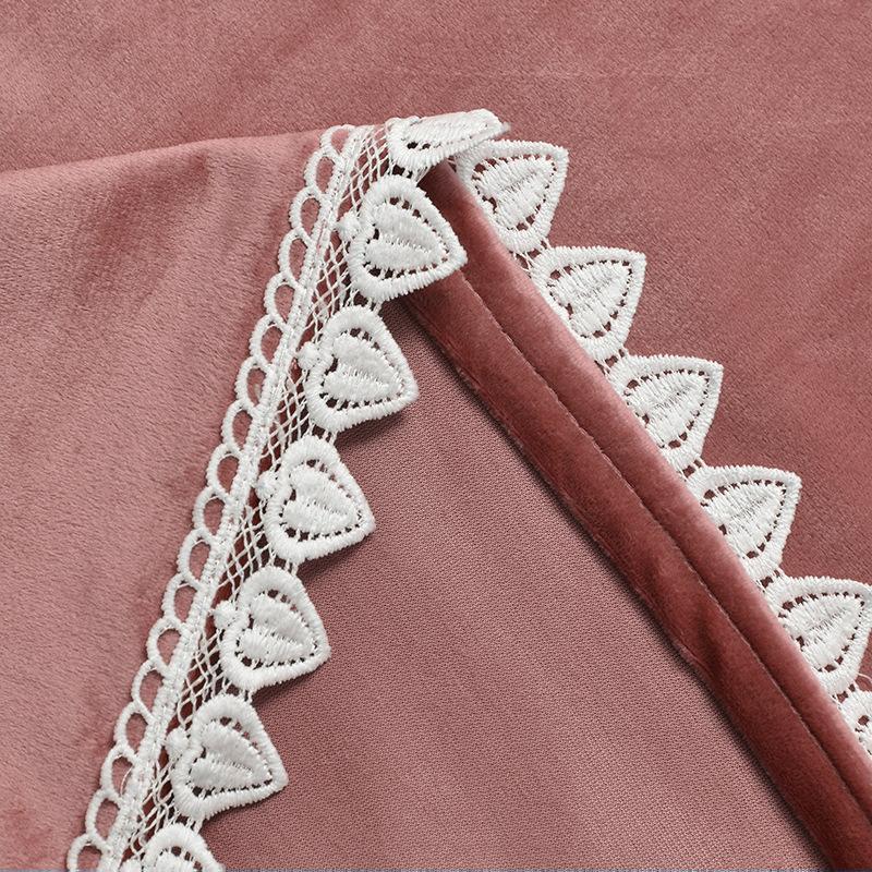 Flanelové Perforované Závěsy Krajkové Závěsy Hotové Perforované Závěsy Závěsy