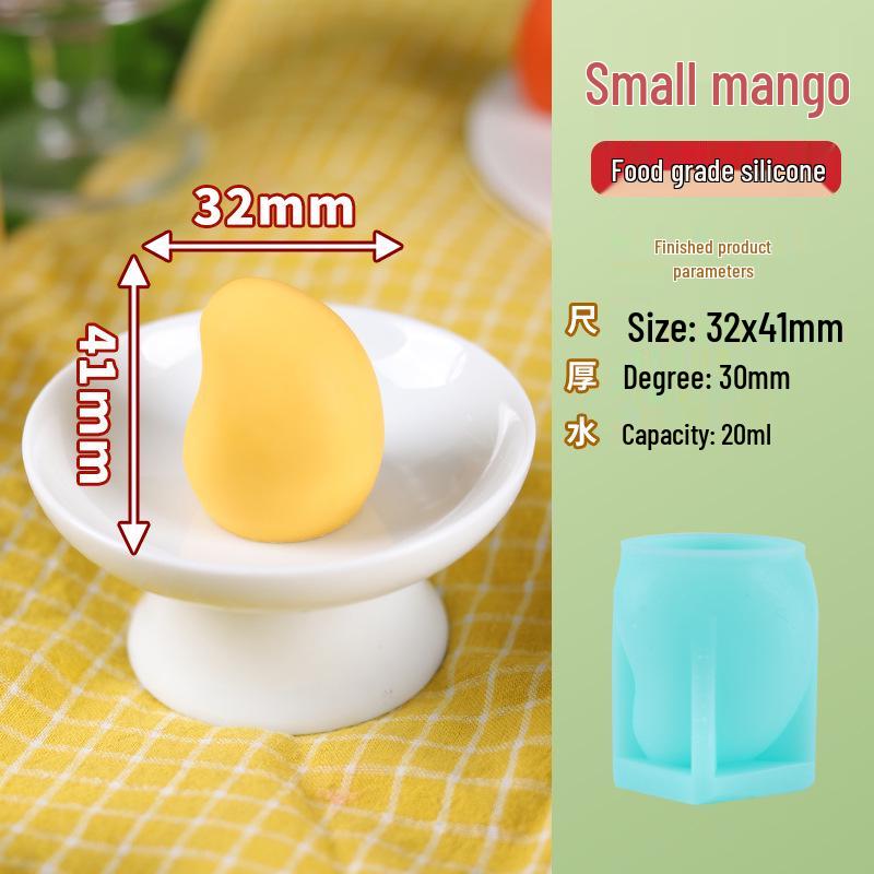 3D Mini Fruit Popsicle Mold - Mango, Peach, Lychee, Strawberry, Cantaloupe, Orange