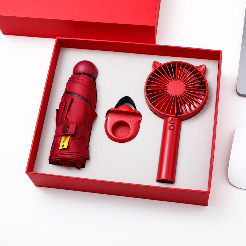 Aimeili Mint Green Cat Fan Umbrella Set