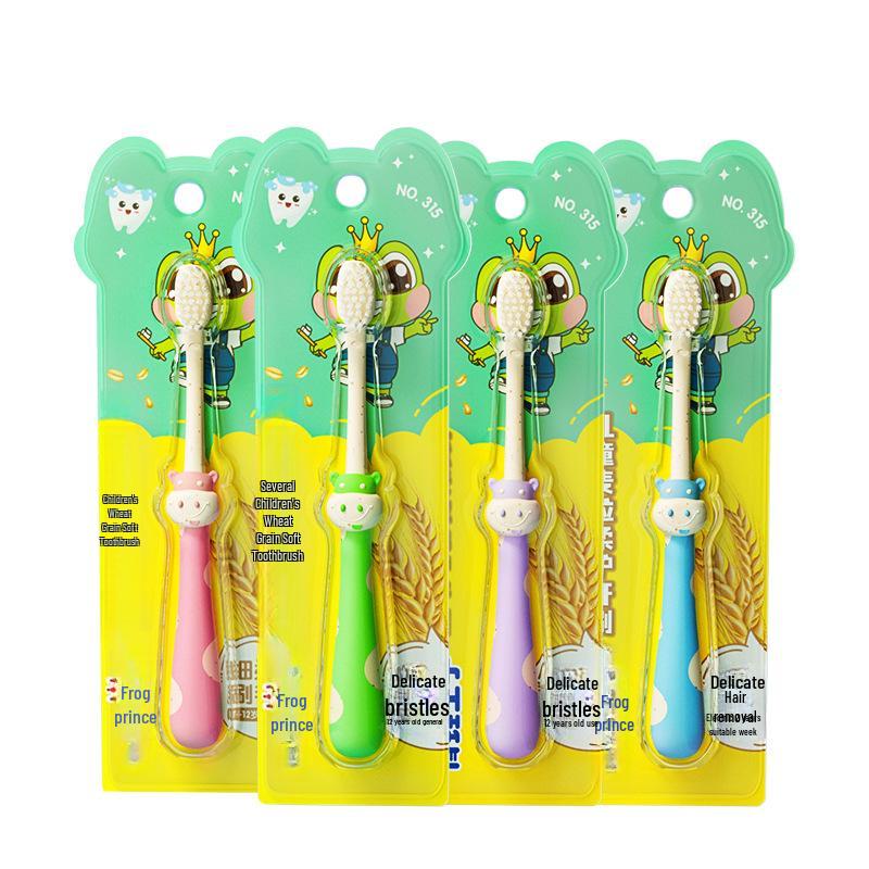 Frog Prince Aiyaxing Children's Wheat Grain Soft Baby Toothbrush
