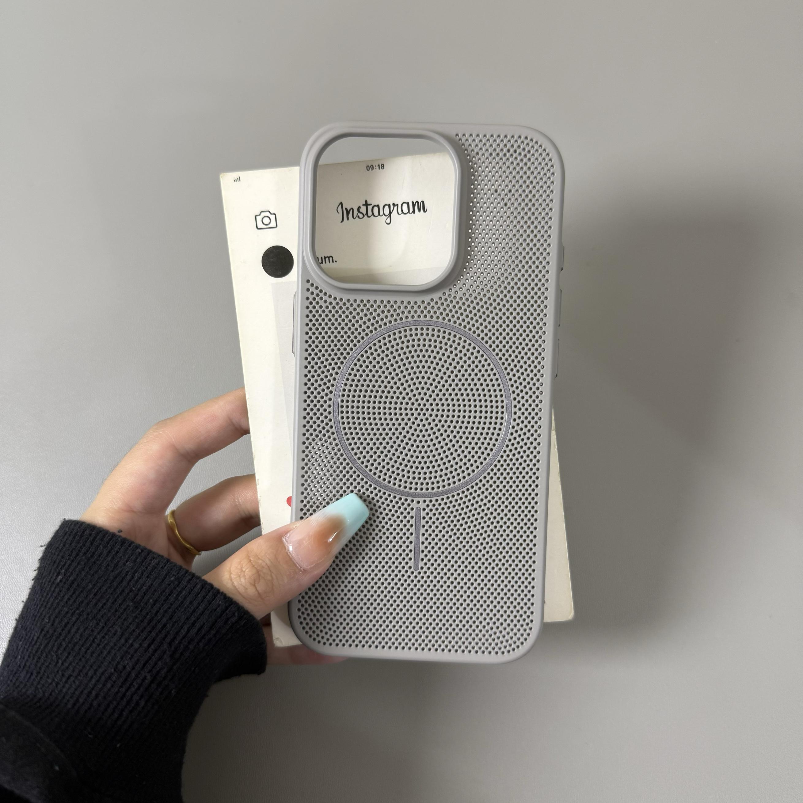 

Summer Dopamine Colourway Breathable Case for iPhone 11 12 13 14 15 16 17 Pro Max Plus Ultra Thin Magnetic Charging Hard Cover For iPhone 17 ProMax