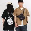 Trendy Urban Style Canvas Crossbody Bag For Men With Chic Minimalist Design And Durable Oxford Fabric