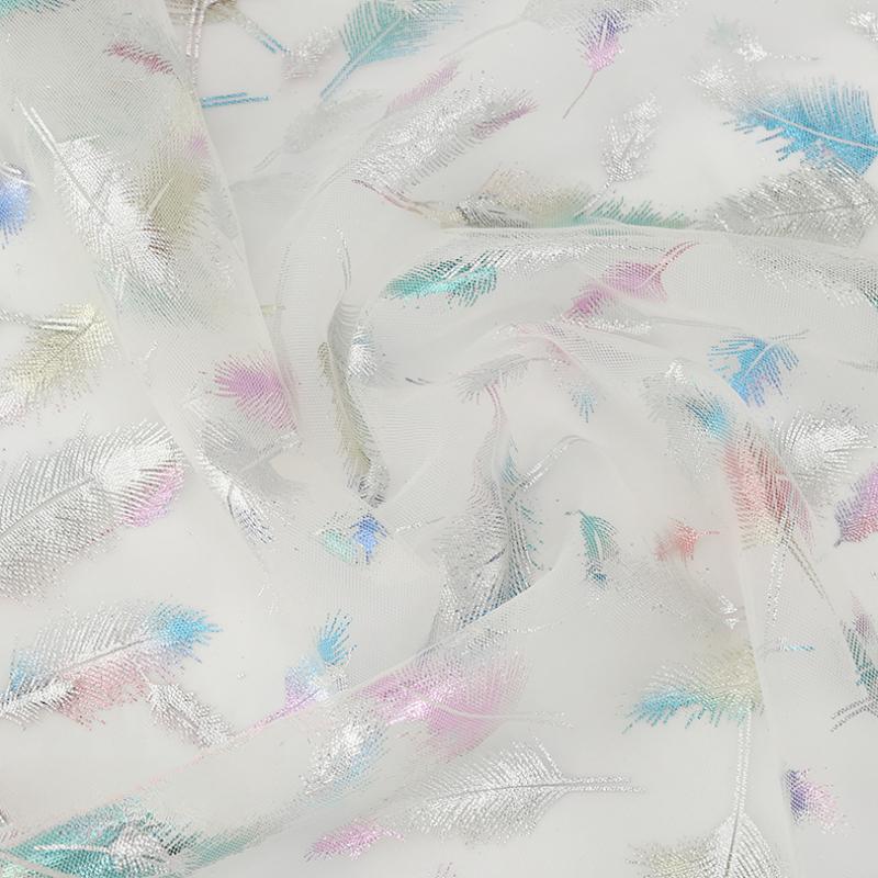 100x150cm Fancy Feather Butterfly Gauze Wedding Dress Shampooy Skirt Gauze Stage Costume Fabric Background Decorative Foil Gauze