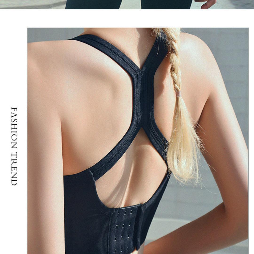 Спортивный бесшовный бюстгальтер больших размеров — фото 11