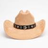 Suede Western Cowboy Hat Vintage Metal Jazz Hat Men's and Women's Ethnic Style Autumn and Winter Big-brimmed Top Hat