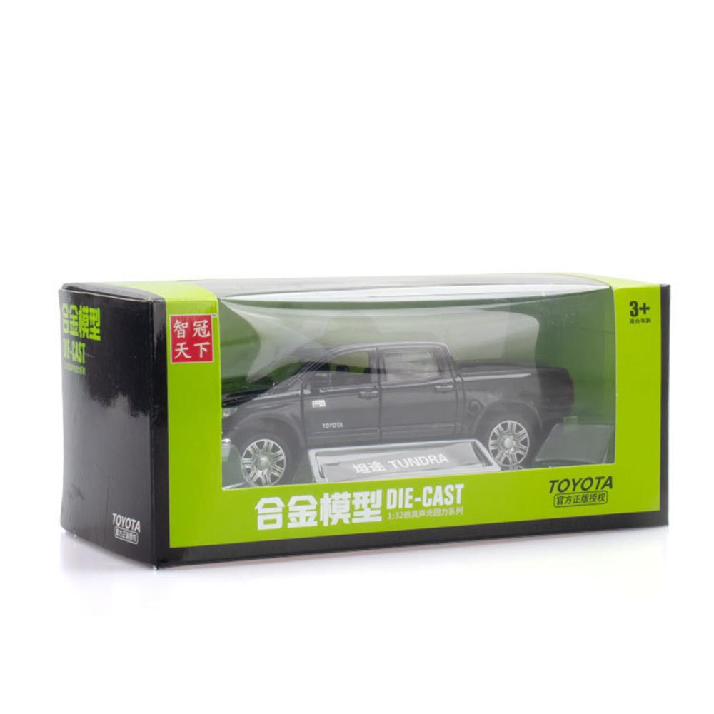 

1/32 Масштаб Toyota Tundra Пикапы Литые автомобили Модель игрушки, игрушка из цинкового сплава со звуком и светом, откат, подарки на день рождения для детей 1/32-Size:16*6.5*5.3cm чёрный