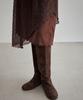 Auro Veil Lace Skirt [ Brown ]