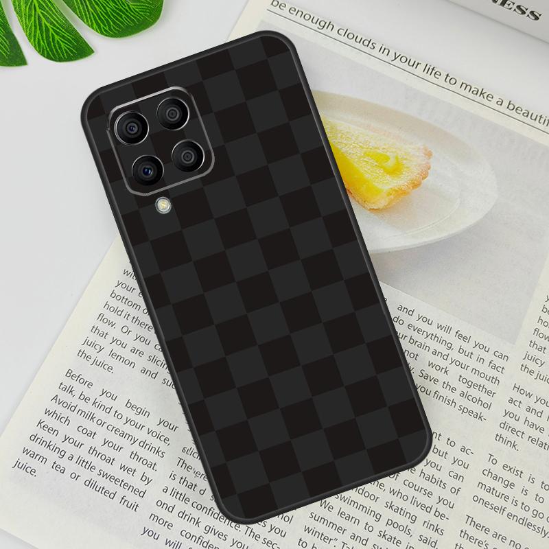 Checkerboard Checkered Board Case For Samsung Galaxy M13 M11 M12 M14 M15 M06 M16 M36 M56 M31 M53 M32 M52 M35 M55 M34 M54