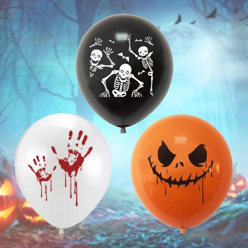 Halloween Party Latex Balloons Skull Ghost Pumpkin Balloons Party Decorations Set
