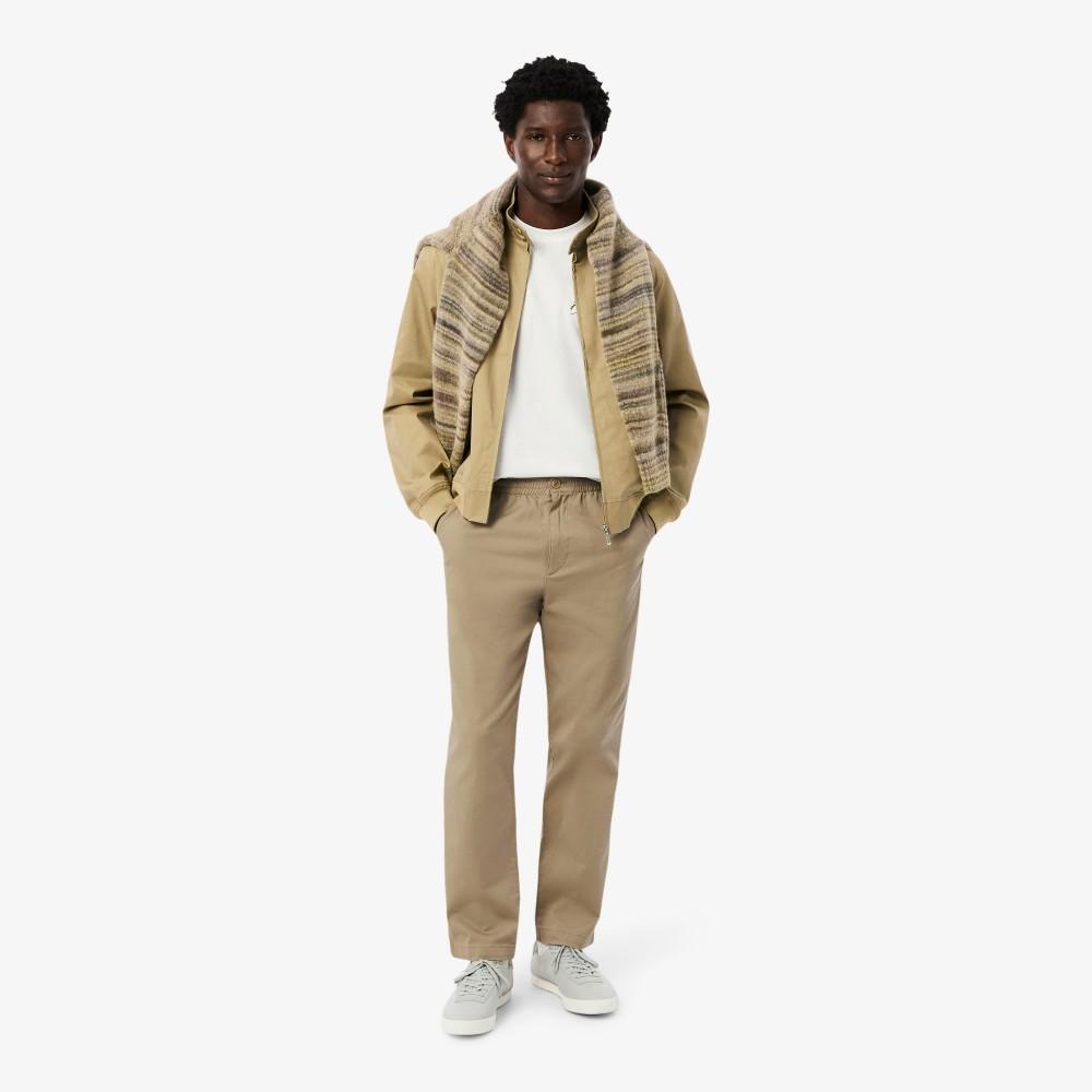 [lacoste] Men's Cotton Stretch Regular Fit Banded Pants XH0062-55NCB8