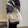 Fashionable Casual Canvas Bag Cartoon Letter Versatile Handbag Bento Bag