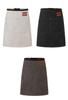 Unisex Black Half Apron - Korean Style Denim for Bar & Cafe Workers
