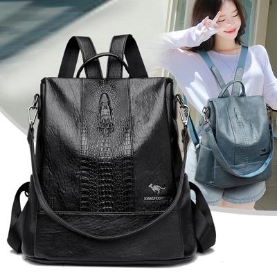 Mode Leder Rucksack Weibliche Daypack Damen Anti Diebstahl Rucksack Schulter Taschen Große Kapazität Schule Tasche für Teenager Mädchen