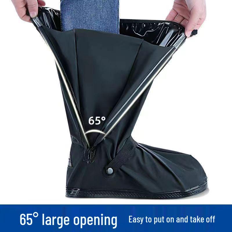 Waterproof Non-Slip High-Top Shoe Covers: Rain, Snow, & Sandproof Protection for Outdoor Cycling