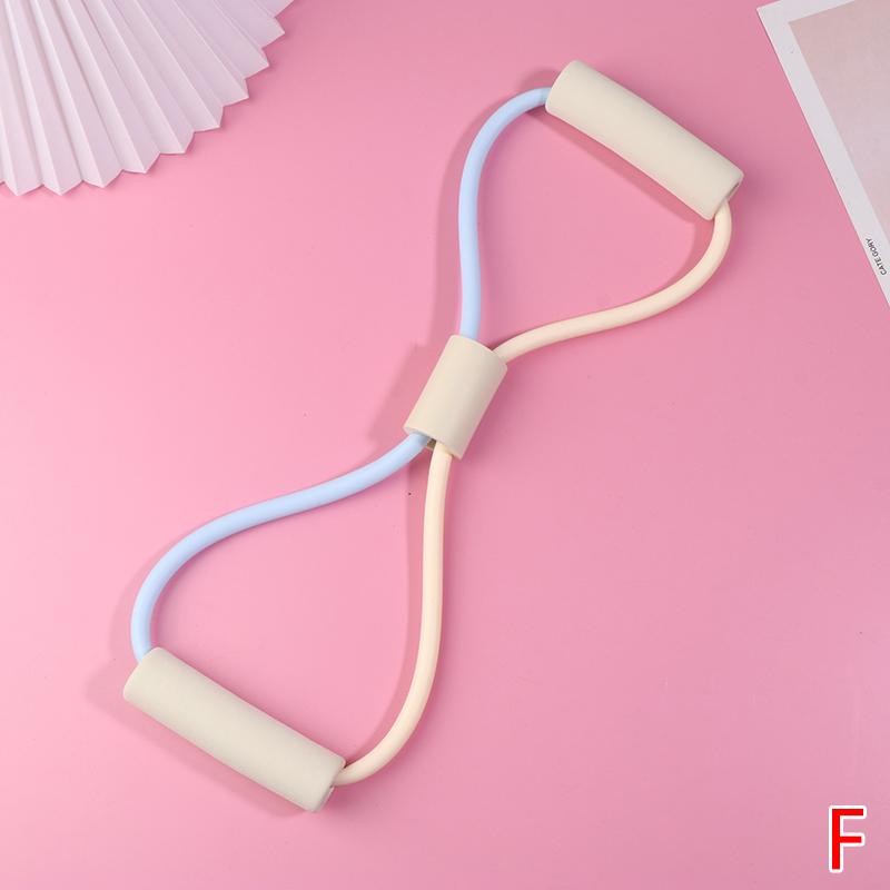 1Pc 8 Shape Tension Rope Yoga Resistance Band Home Gym Elastic Band Tpr Pull Rope Fitness Shoulder Neck Opening Chest Expander