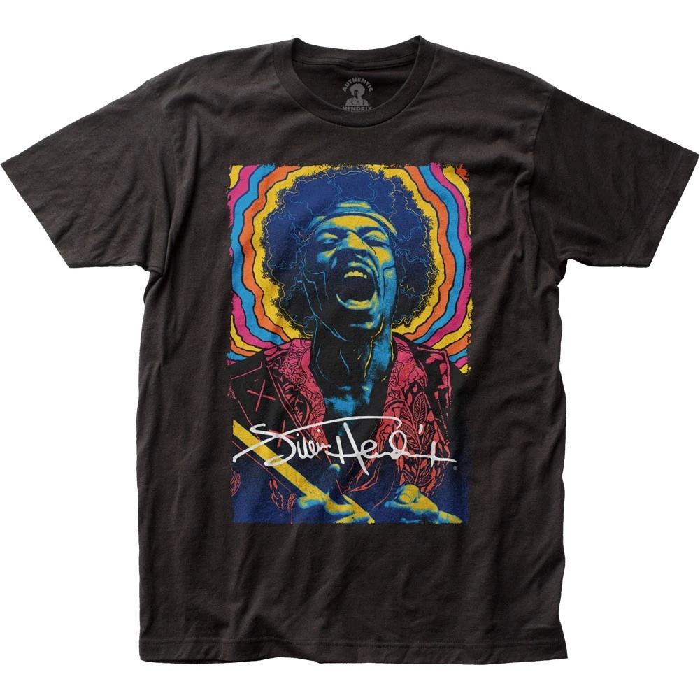 

Jimi Hendrix Rainbow Drawing Mens T T-Shirt Music Classic Band Tee New Black M