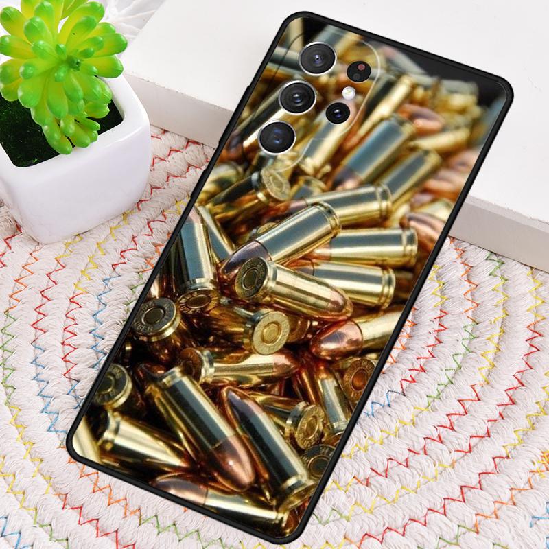 Military Gun Bullets Collage Silicone Phone Case For Samsung Galaxy note 10 pro S26 S25 S24 S23 S22 S21 Plus S25Ultra Capa Cover