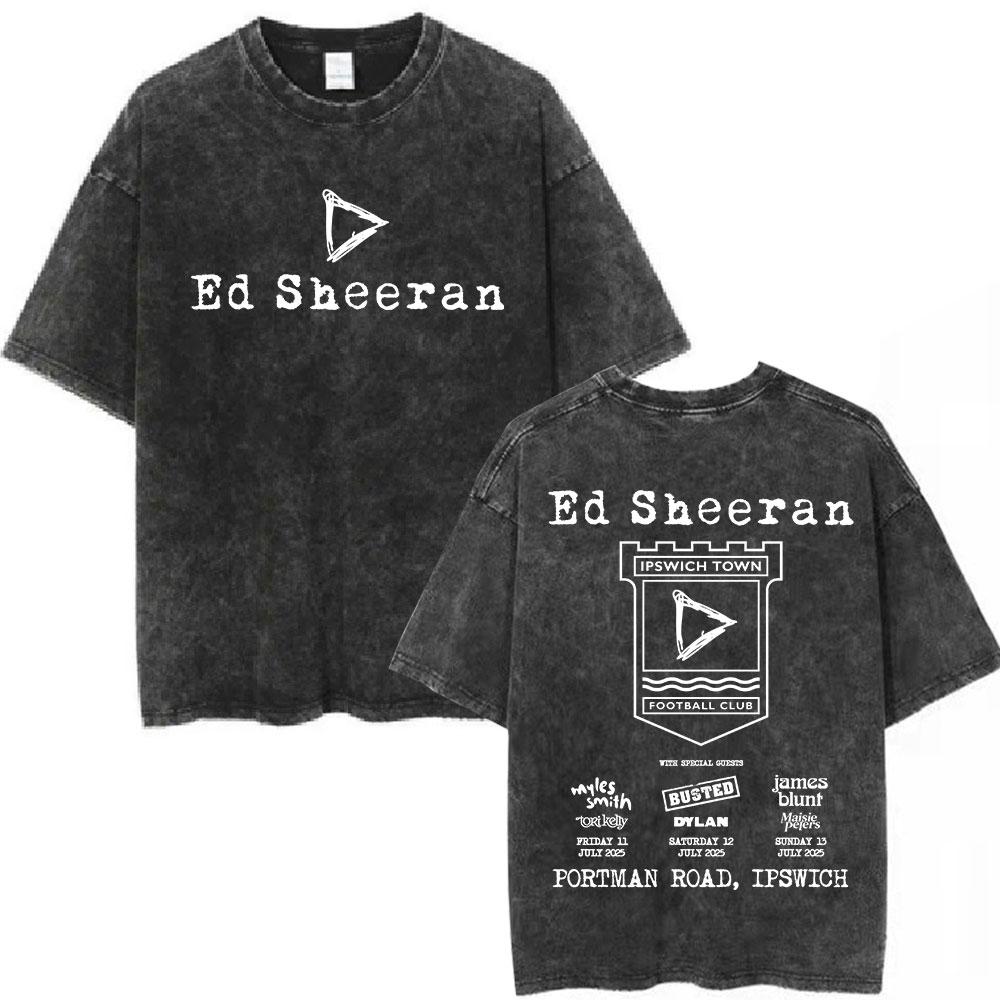 

Washed Vintage Ed Sheeran Play Tour Tshirt Men Women Fashion Casual Oversized T Shirts Male High Quality Cotton Tshirts S