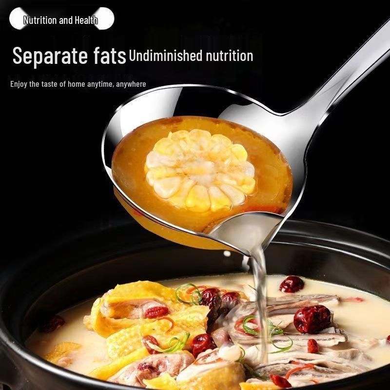 

Ложка-скиммер и сепаратор для масла из нержавеющей стали для густых супов