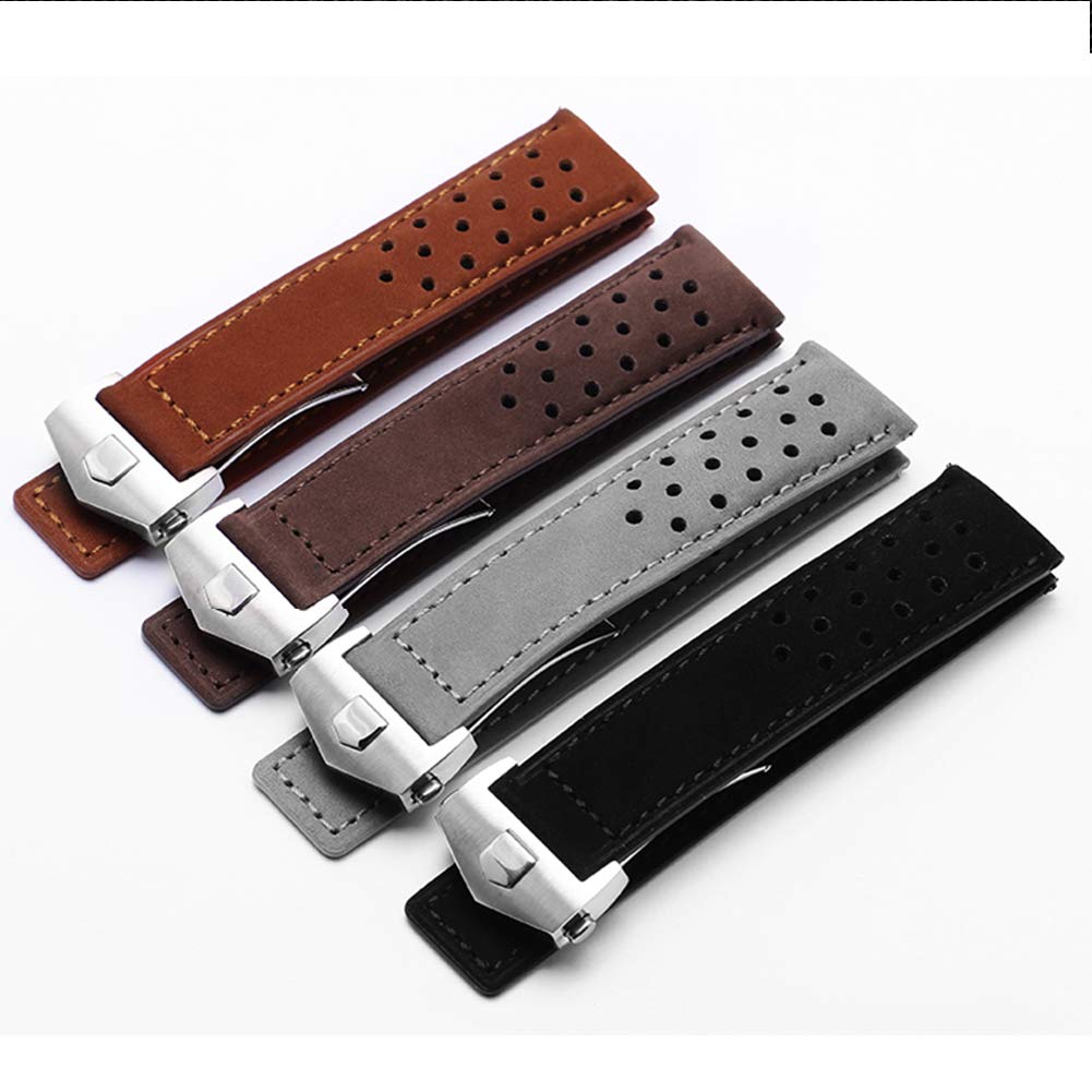 Polly Store Heuer Watch Strap 22mm Watch Band Applicable TAG Heuer Carrera "TAG Replacement" D-Buckle To