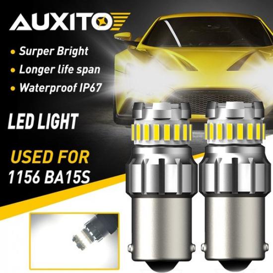 AUXITO P21W 1156 7506 6000K Суперяркие Белые Светодиодные Лампы Заднего Хода SMD XC