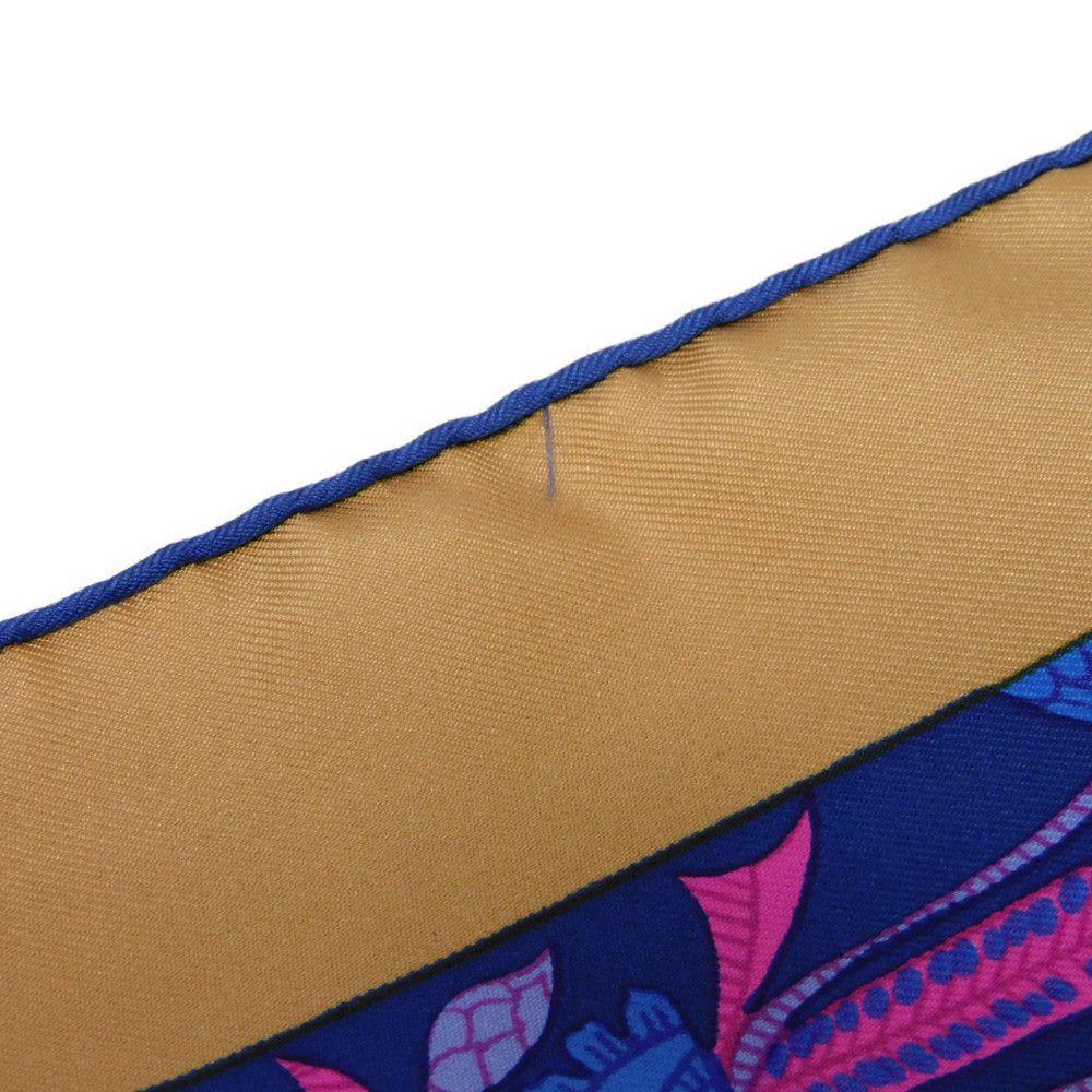 Used TORANA 9212 Carre 90 7955 Torana, ancient Indian Maurya dynasty, purple, pink, multicolored pylon silk blue,