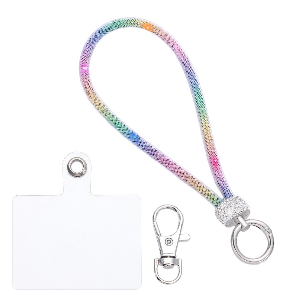Glitter Rhinestone Phone Lanyard Phone Diamond Crystal Wrist Straps Keychain Hanging Anti-lost Rope