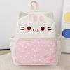 3D Ears Design Cartoon Schoolbag Large Capacity Kawaii Rucksack Cat Backpack  Badge Collectors