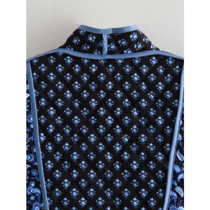 Herbst Damen Street Fashion Wendbare Bedruckte Baumwolljacke Mantel