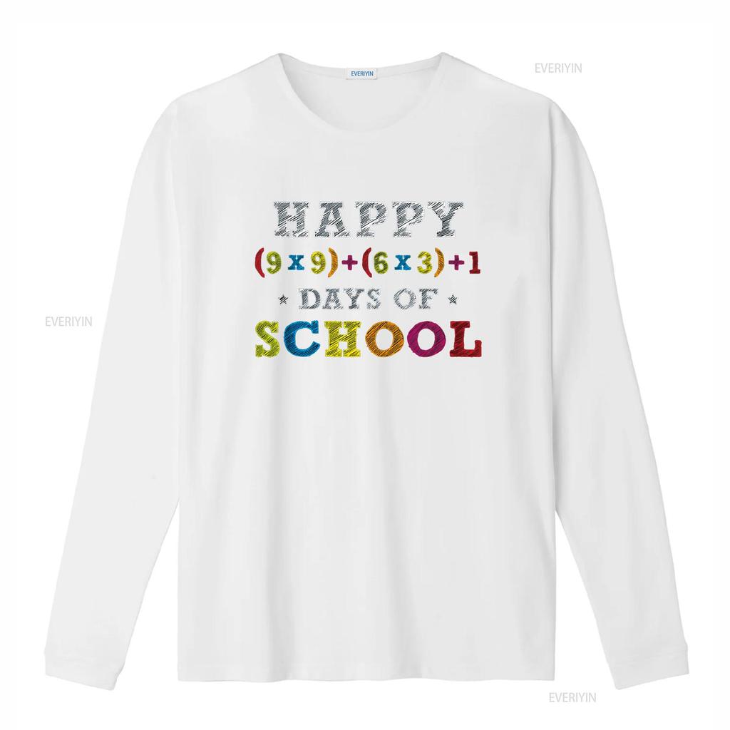 Math Formula 100 Days Of School T Shirt Kid Boys Girls Teacher vintage Washed Breathable Unisex Top For Everyday Wear