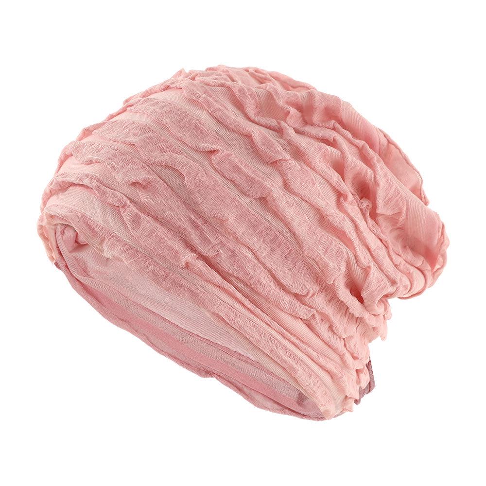 Vintage Pleated Women's Beanie Hat - Thin, Slouchy Sleeper or Casual Venetian Blind Pullover Headscarf