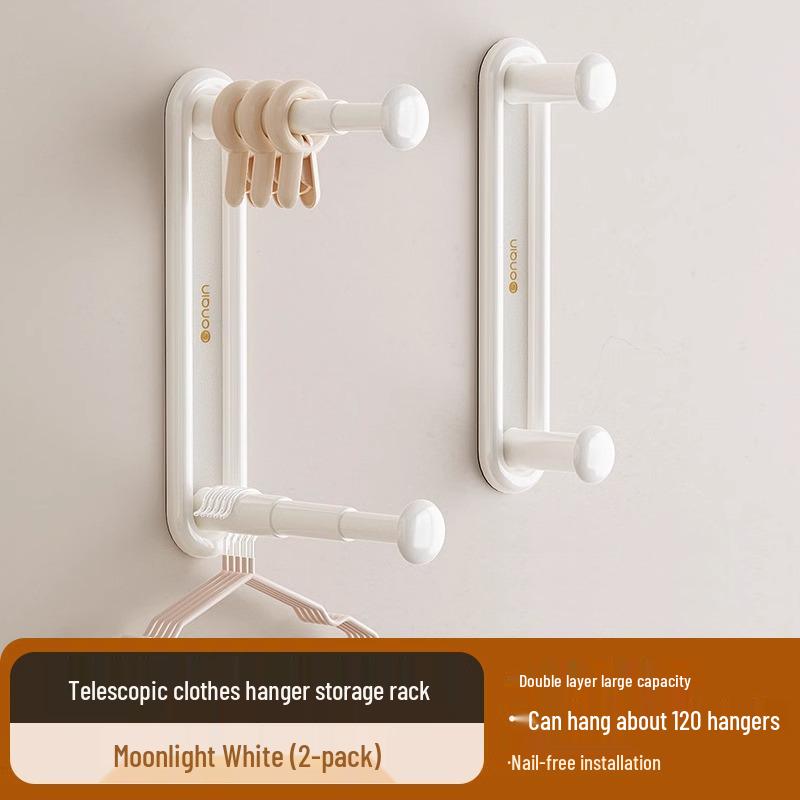 Wall-Mounted Clothes Rack for Balcony & Household Drying, Hanging, and Storage