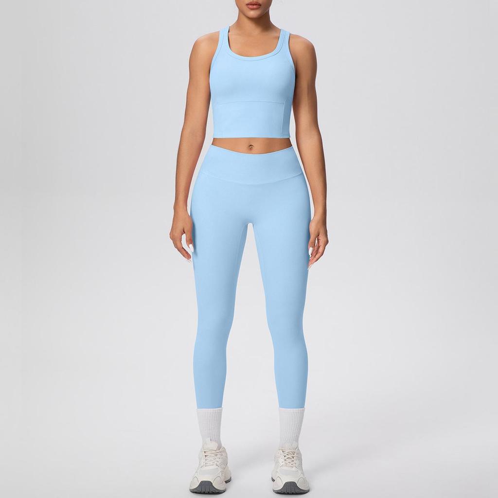 European Cloud-Feel Shock-Absorb I-Shaped Sports High-Waist Yoga Pants – Hip-Lifting and Tight-Fitting for Fitness and Running