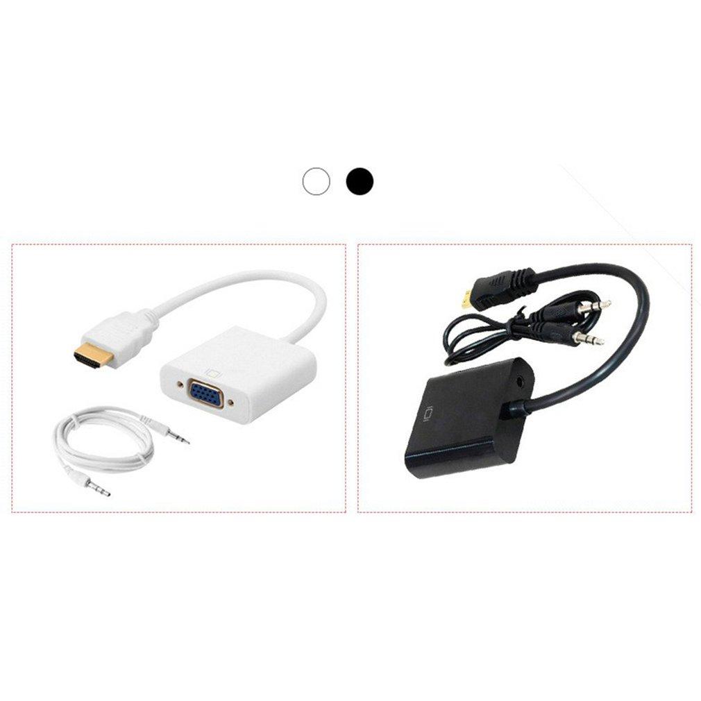 Hot Adapter Cable HDMI-compatible To VGA Converter Cable With Audio Port High-quality Copper Core Conversion Cable Dropshipping